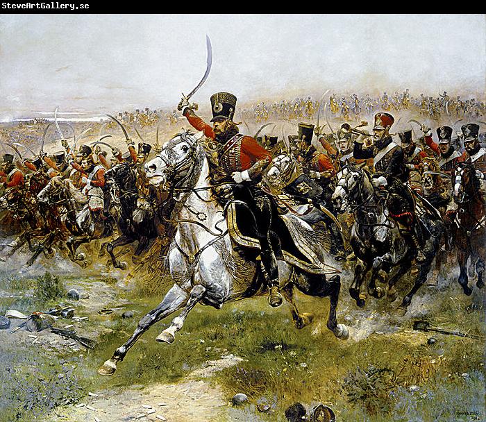 Edouard Detaille Charge of the 4th Hussars at the battle of Friedland, 14 June 1807